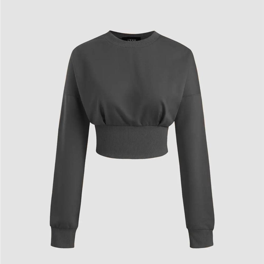 Cider Ruched Crop Sweatshirt